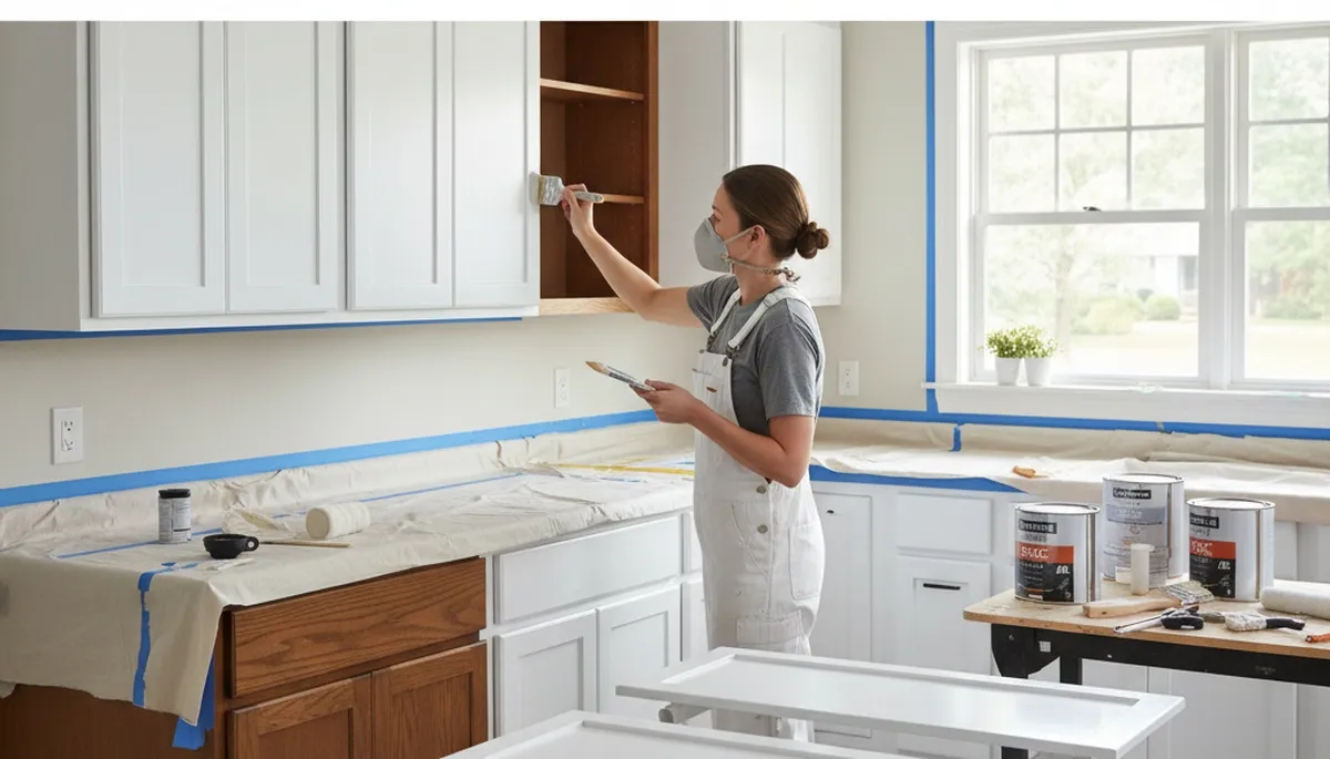 Cabinet painting service in New Orleans, LA for durable kitchen cabinet refinishing