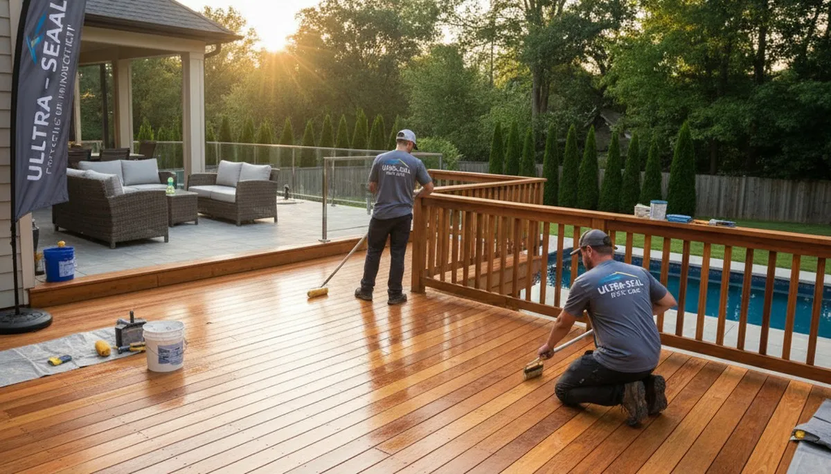 New Orleans deck sealing service protecting wood from humidity, rain, and sun damage