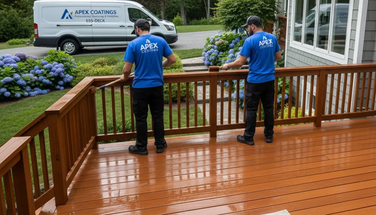 Deck staining service in New Orleans, LA for weather-resistant wood protection