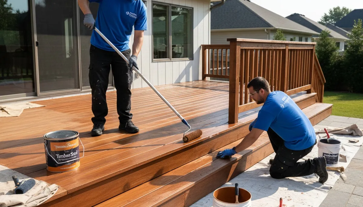 Professional deck staining service in New Orleans, LA for humid Gulf Coast weather protection