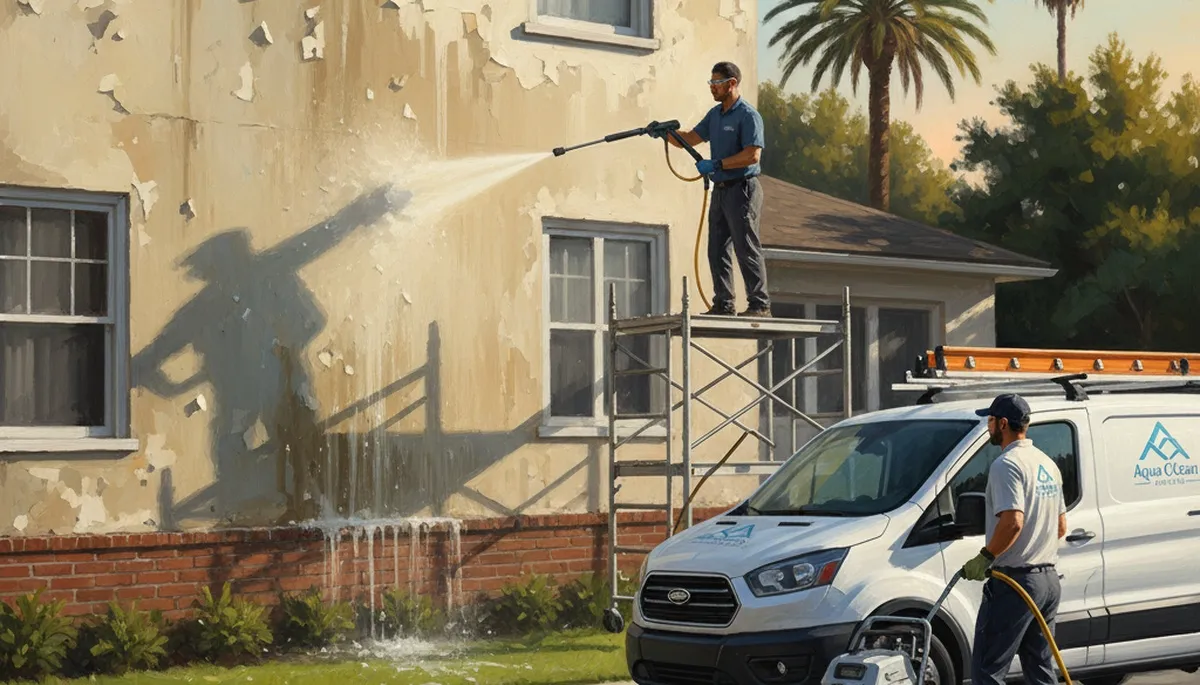Pressure cleaning service in New Orleans, LA removes grime from exterior surfaces