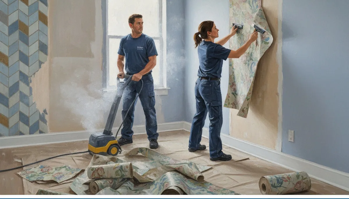 Wallpaper removal and wall prep for New Orleans, LA painting service
