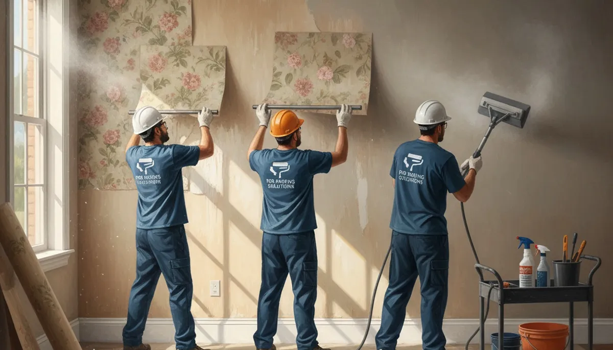 Wallpaper removal and wall prep for New Orleans, LA painting services